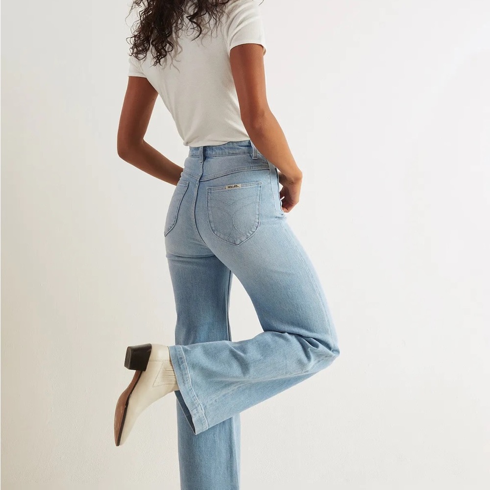 Sailor Jean Long - Bluebird Organic high-rise, wide leg jean